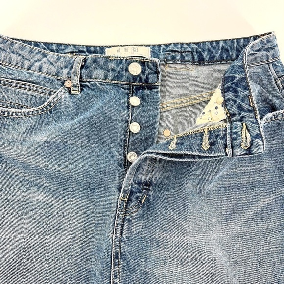 Free People - Rugged A-Line Denim Mini Skirt in Blue size 29 - Picture 12 of 14